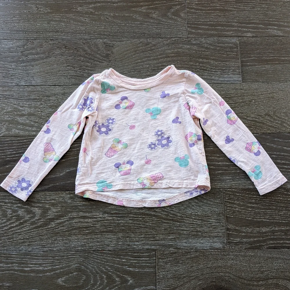 Disney Toddler Girls Treats Long Sleeve T-Shirt Size XXS 2-3